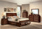 Konane Eastern King/Queen Bed w/Storage, Brown Cherry